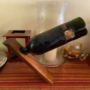 Balancing Wooden Wine Bottle Holder